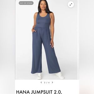 🌞Imbodhi Hana Ribbed Jumpsuit Indigo